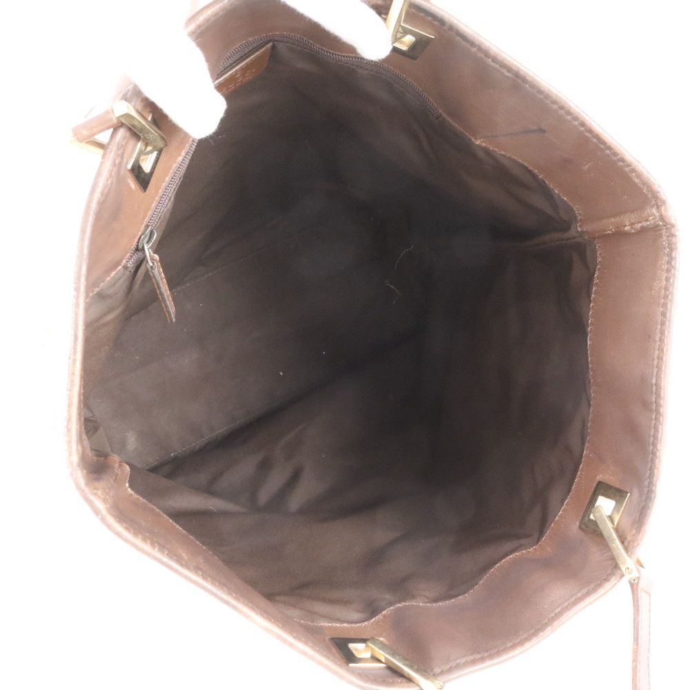 Gucci GG Canvas 002 Leather Tote Shoulder Hand Brown Ewe — view 7