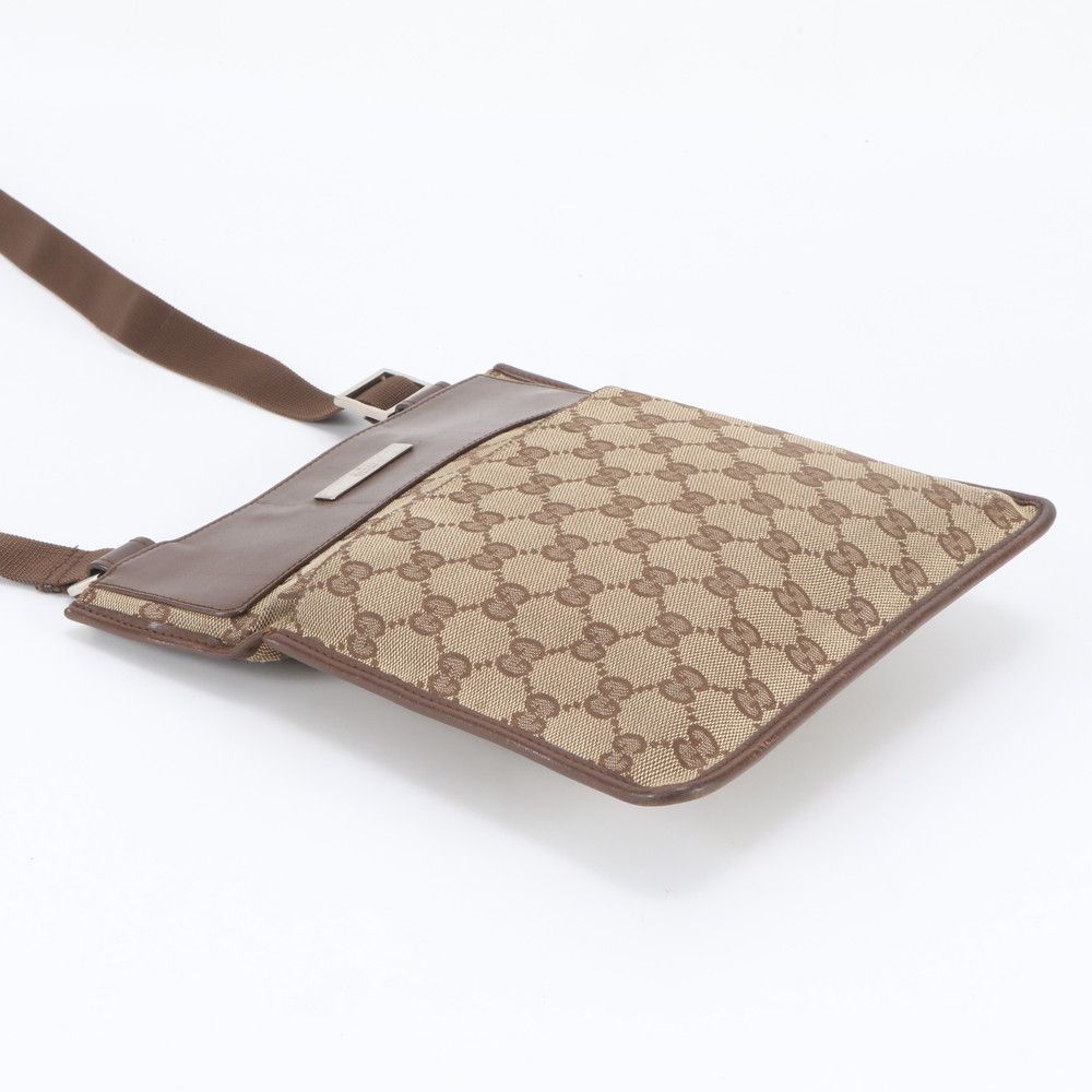 Gucci GG Canvas 019 Leather Shoulder Bag Crossbody Messenger Business Tote Eie — view 5