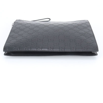Gucci Guccissima Leather Clutch Pouch Business Black Eie — view 6