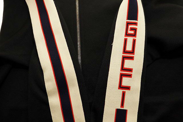Gucci Technical Jersey Jacket Black Side Line Track — view 5