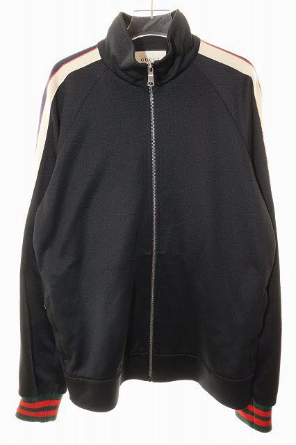Gucci Technical Jersey Jacket Black Side Line Track