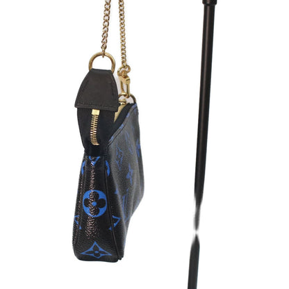 Louis Vuitton Monogram Noir Blue Mini Pochette Shoulder Bag — view 2
