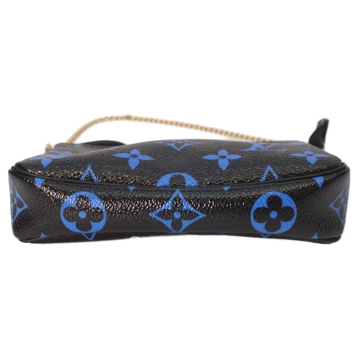 Louis Vuitton Monogram Noir Blue Mini Pochette Shoulder Bag — view 5