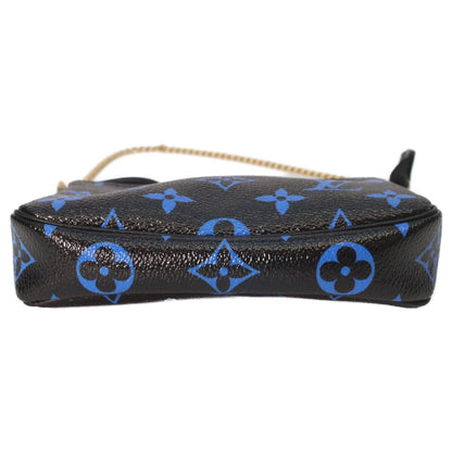 Louis Vuitton Monogram Noir Blue Mini Pochette Shoulder Bag — view 5