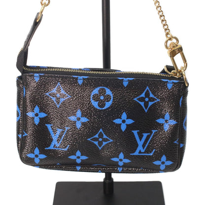 Louis Vuitton Monogram Noir Blue Mini Pochette Shoulder Bag — view 3