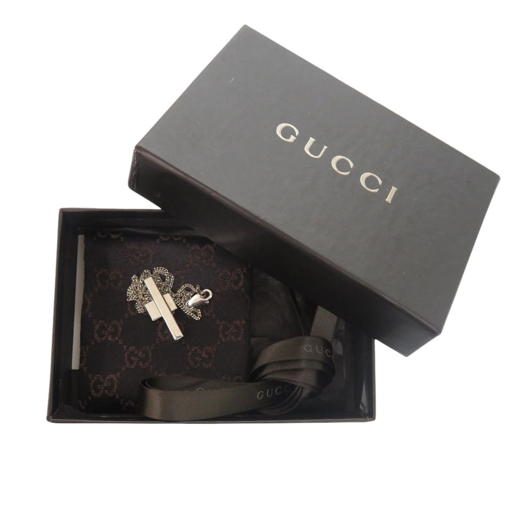 Gucci Cross Motif 925 Sterling Silver Necklace — view 2