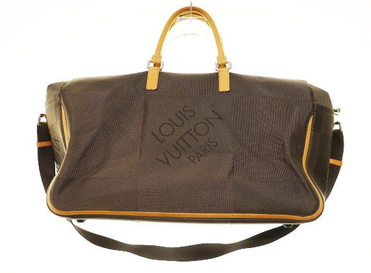 Louis Vuitton Damier Jean Albatross Tail Leather Boston Bag Shoulder 2-Way Aa