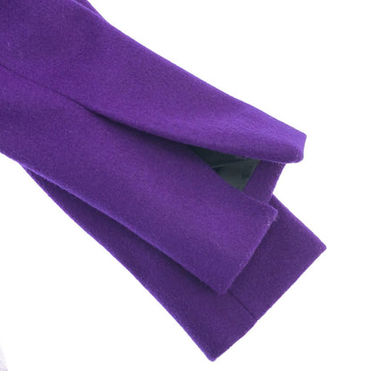 Balenciaga Wool Melton Peacoat Purple 38 Coat — view 5