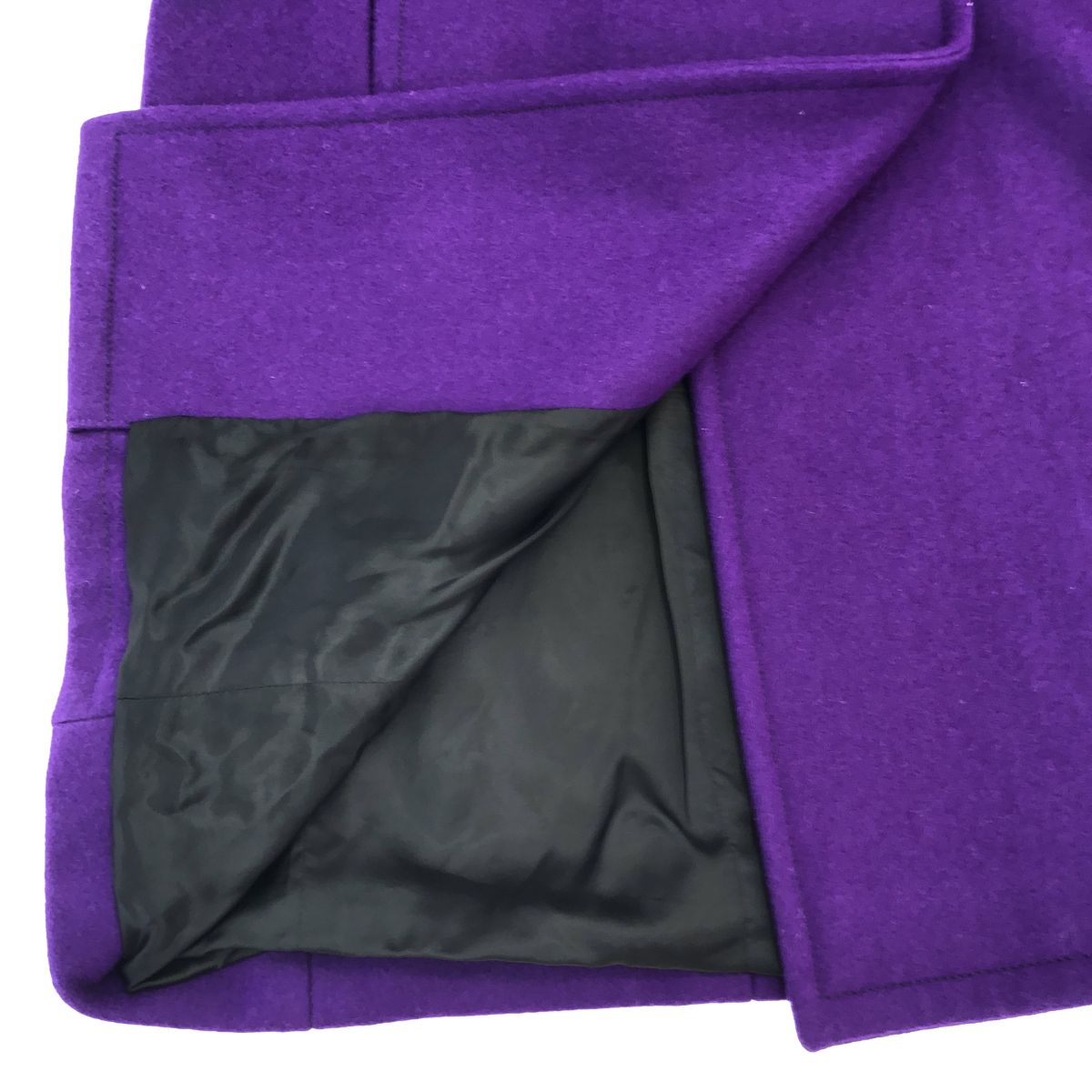 Balenciaga Wool Melton Peacoat Purple 38 Coat — view 6