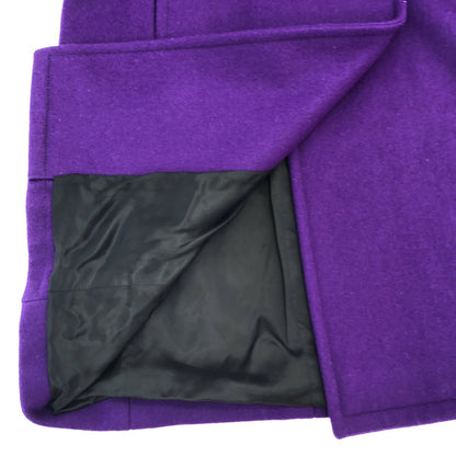 Balenciaga Wool Melton Peacoat Purple 38 Coat — view 6