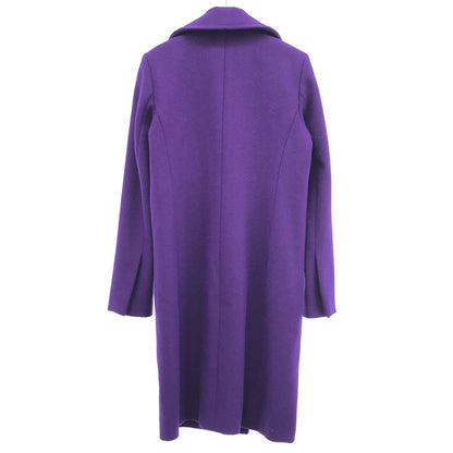 Balenciaga Wool Melton Peacoat Purple 38 Coat — view 2