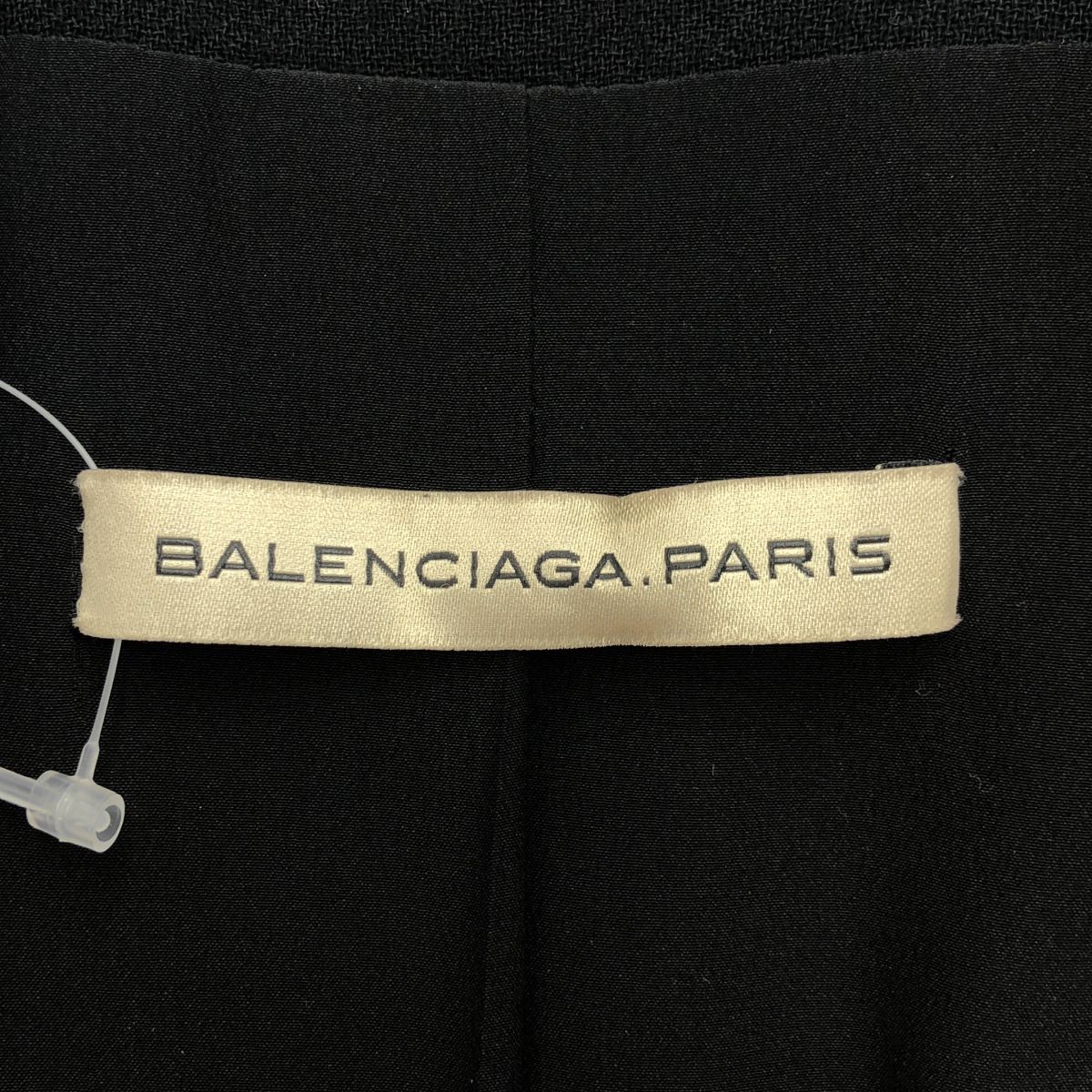 Balenciaga Color Wool Long Jacket Coat Black 36 — view 3