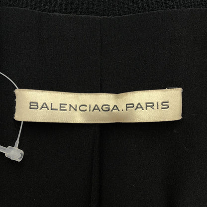 Balenciaga Color Wool Long Jacket Coat Black 36 — view 3