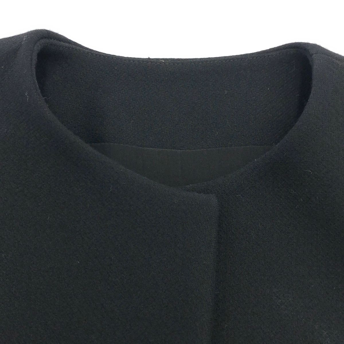 Balenciaga Color Wool Long Jacket Coat Black 36 — view 4