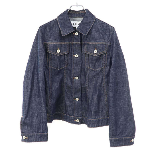 Loewe Short Trapeze Denim Jacket Navy 38