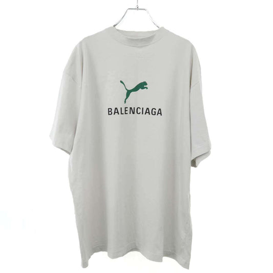 Balenciaga Puma Logo Print T-Shirt Gray