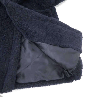 Max Mara Maxmara Teddy Bear Alpaca Coat Icon Navy 34 — view 7