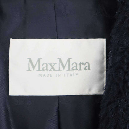 Max Mara Maxmara Teddy Bear Alpaca Coat Icon Navy 34 — view 3