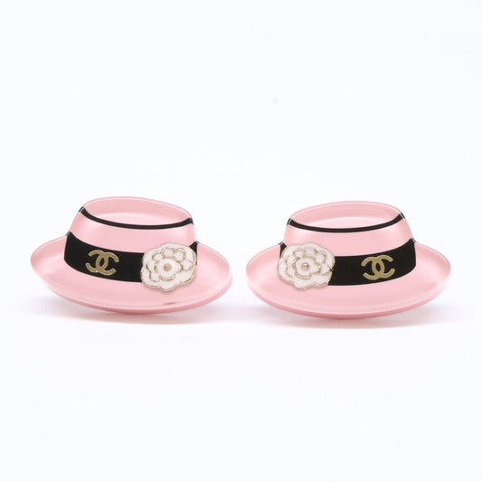 Chanel Resin CC Logo Camellia Hat
