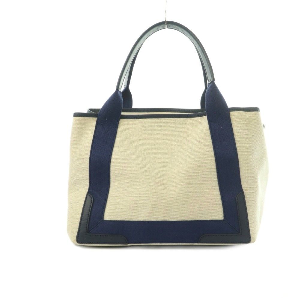 Balenciaga Navy Cabas Tote Canvas Ivory — view 2