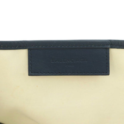 Balenciaga Navy Cabas Tote Canvas Ivory — view 8