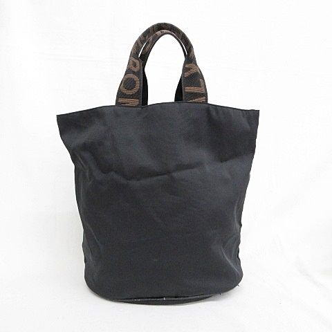 Fendi Tote Logo Black Brown — view 2