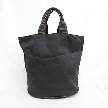 Fendi Tote Logo Black Brown — view 2