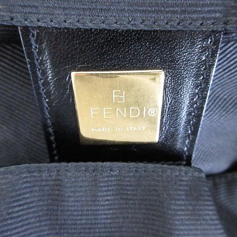 Fendi Tote Logo Black Brown — view 3
