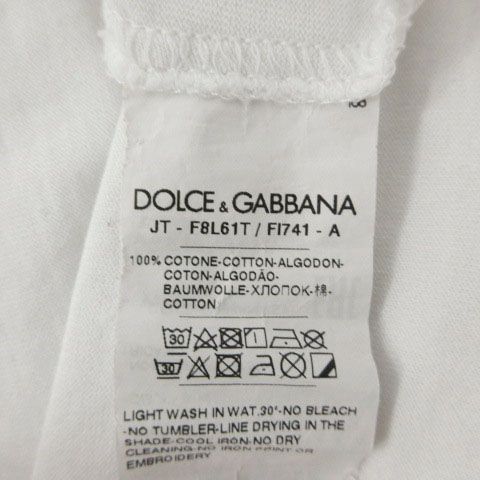 Dolce & Gabbana T-Shirt Short Sleeve Amari Ama Print Cotton White 36 — view 8