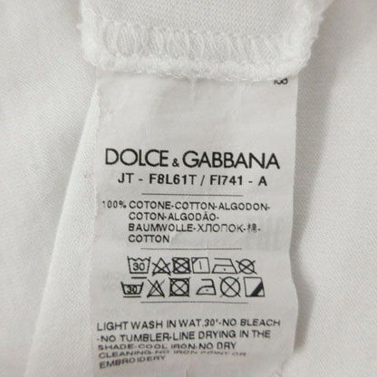 Dolce & Gabbana T-Shirt Short Sleeve Amari Ama Print Cotton White 36 — view 8