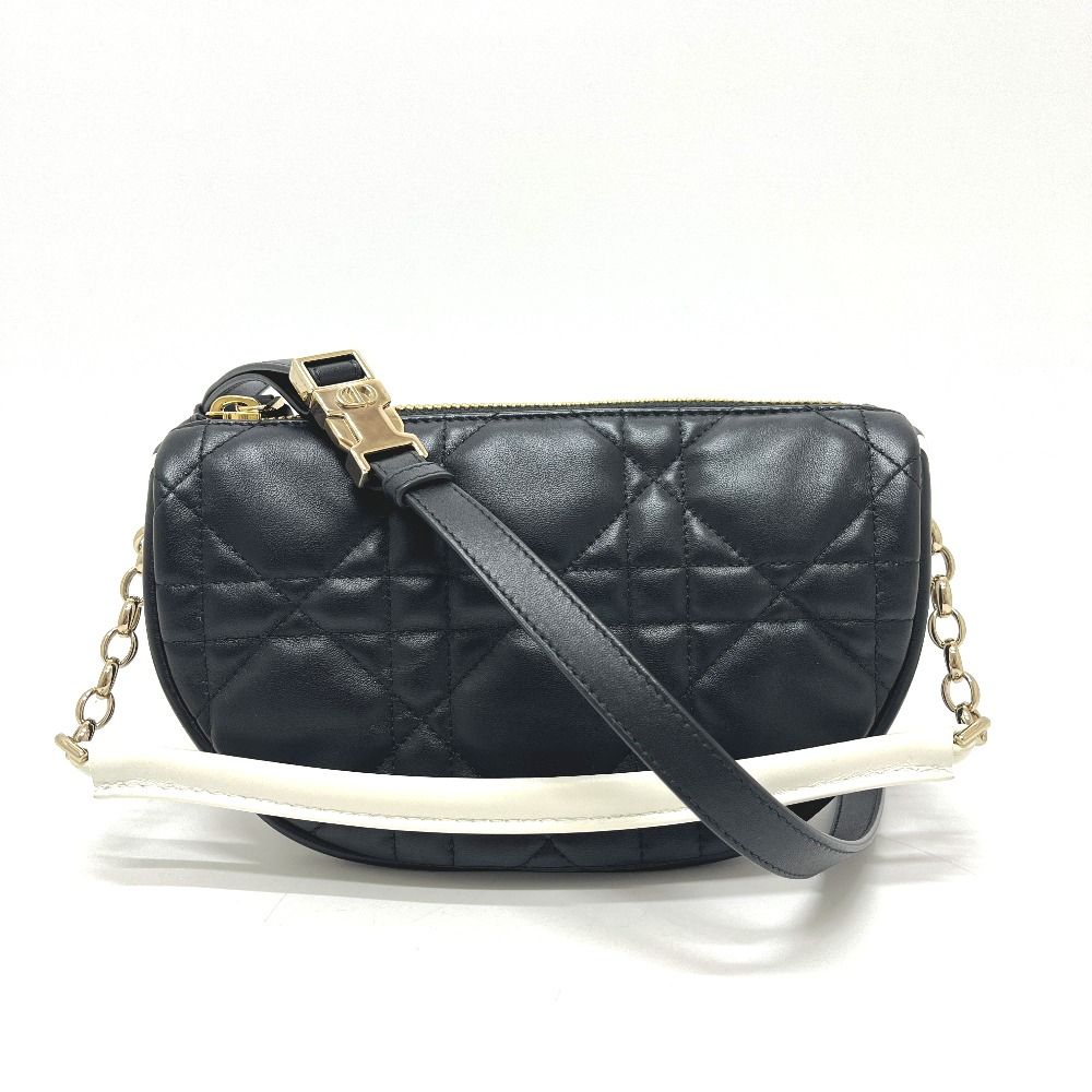 Dior Shoulder Bag Cannage Vibe Leather Black