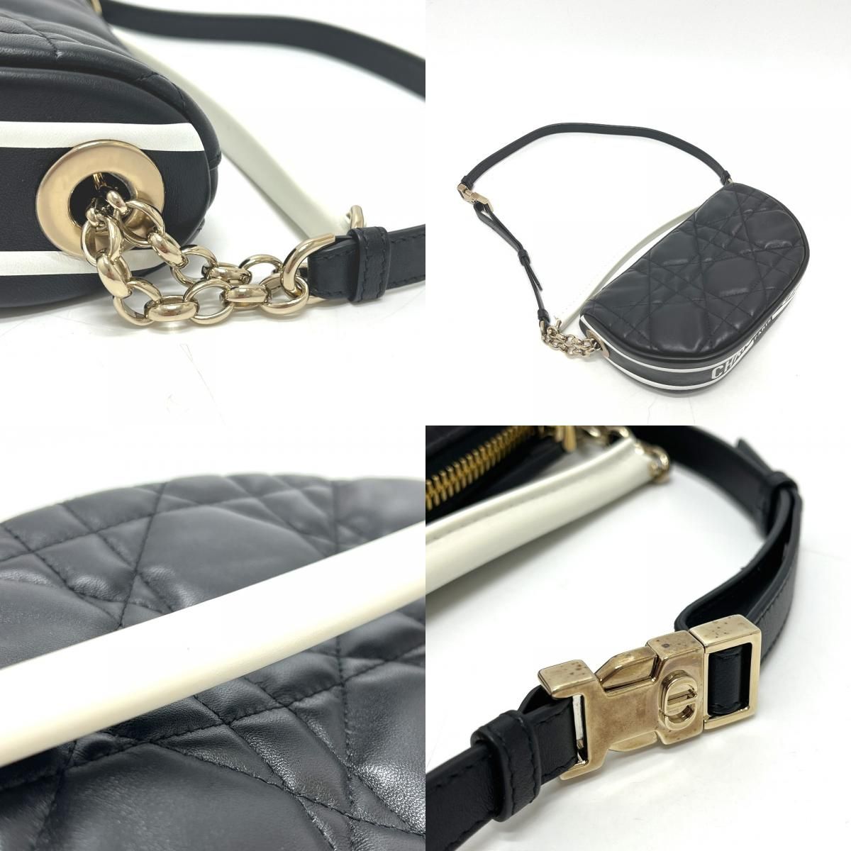 Dior Shoulder Bag Cannage Vibe Leather Black — view 7