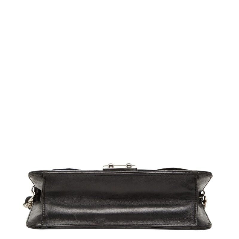 Dior Crossbody Chain Patch Shoulder Bag Black Pink Leather Sequins — view 3
