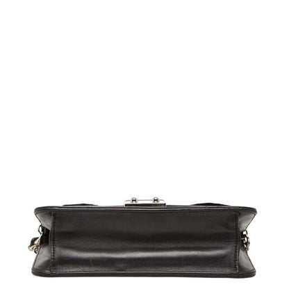 Dior Crossbody Chain Patch Shoulder Bag Black Pink Leather Sequins — view 3