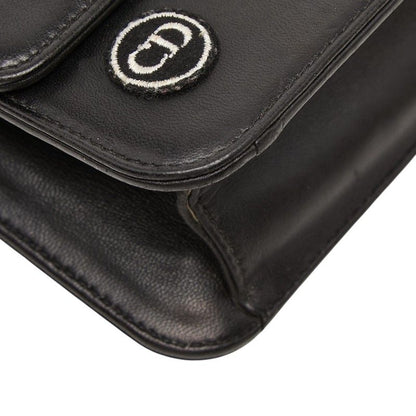Dior Crossbody Chain Patch Shoulder Bag Black Pink Leather Sequins — view 5