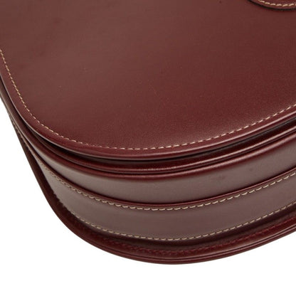 Cartier Must Line Shoulder Bag Wine Red Bordeaux Leather — view 5