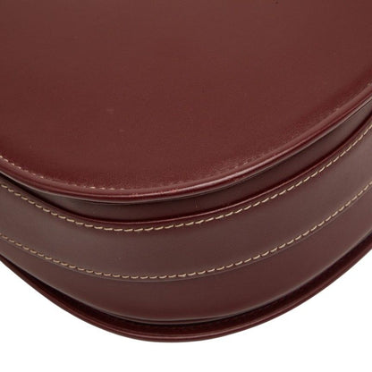 Cartier Must Line Shoulder Bag Wine Red Bordeaux Leather — view 7