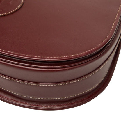 Cartier Must Line Shoulder Bag Wine Red Bordeaux Leather — view 4