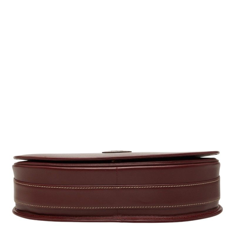 Cartier Must Line Shoulder Bag Wine Red Bordeaux Leather — view 3