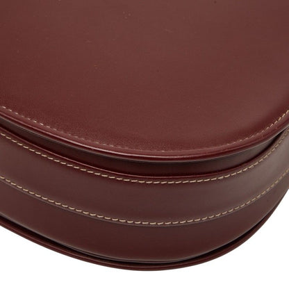 Cartier Must Line Shoulder Bag Wine Red Bordeaux Leather — view 6