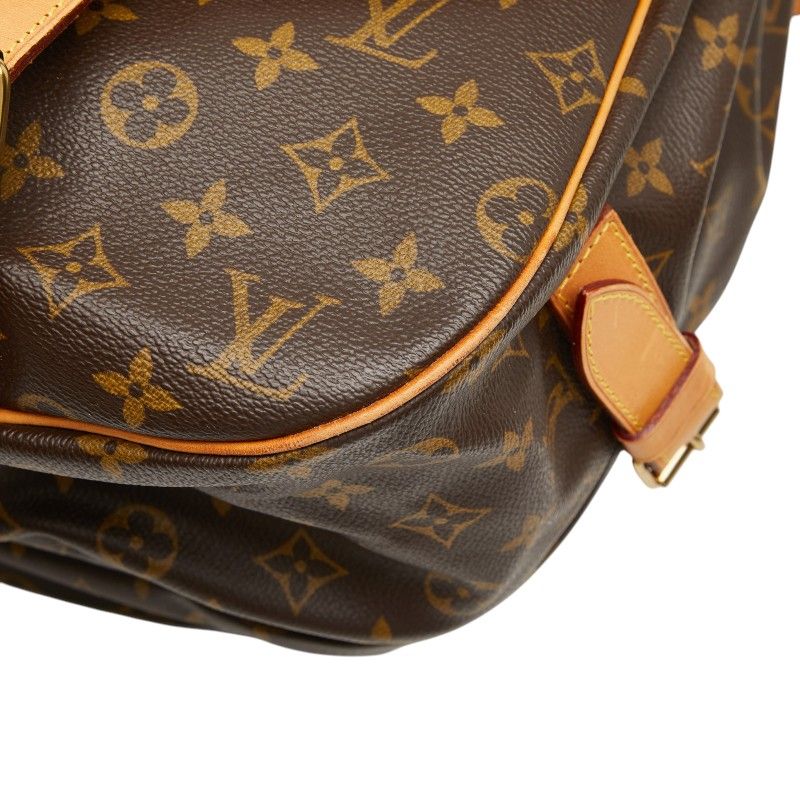 Louis Vuitton Monogram Saumur 43 Crossbody Shoulder Bag Brown Leather — view 4
