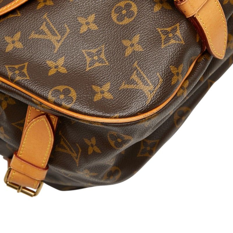 Louis Vuitton Monogram Saumur 43 Crossbody Shoulder Bag Brown Leather — view 5