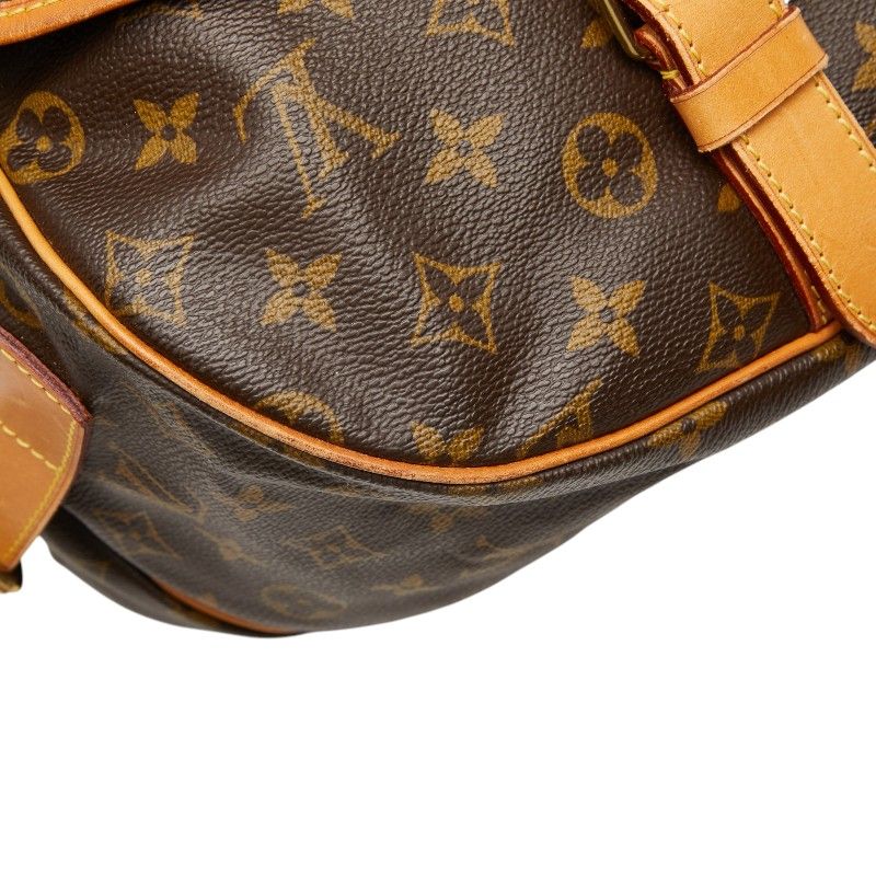 Louis Vuitton Monogram Saumur 43 Crossbody Shoulder Bag Brown Leather — view 7