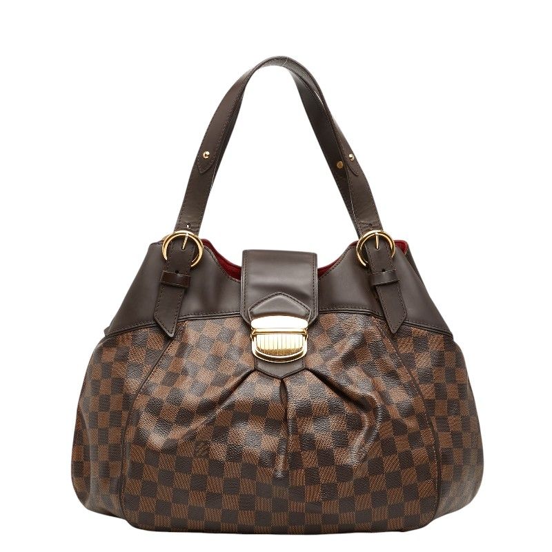 Louis Vuitton Damier Sistina GM Tote Brown Leather