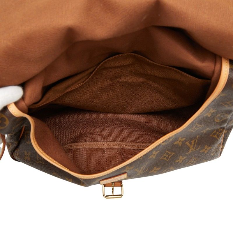 Louis Vuitton Monogram Saumur 35 Crossbody Shoulder Bag Brown Leather — view 9