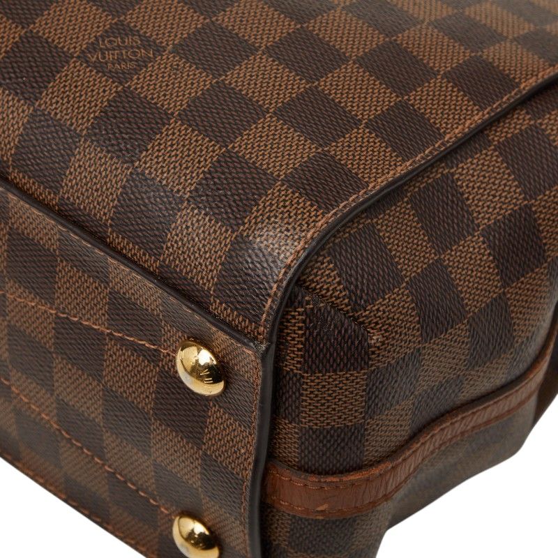 Louis Vuitton Damier Greenwich 2-Way Shoulder Bag Brown Leather — view 6