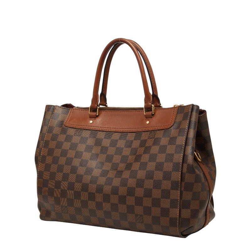 Louis Vuitton Damier Greenwich 2-Way Shoulder Bag Brown Leather — view 2