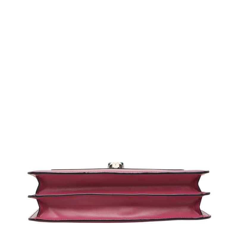 Bvlgari Serpenti Forever Chain Shoulder Bag Berry Tourmaline Pink Leather Onyx — view 3