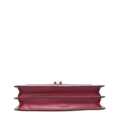 Bvlgari Serpenti Forever Chain Shoulder Bag Berry Tourmaline Pink Leather Onyx — view 3