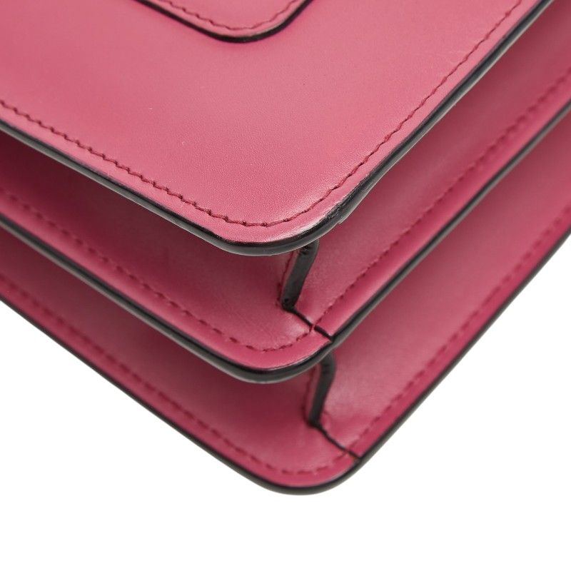 Bvlgari Serpenti Forever Chain Shoulder Bag Berry Tourmaline Pink Leather Onyx — view 7